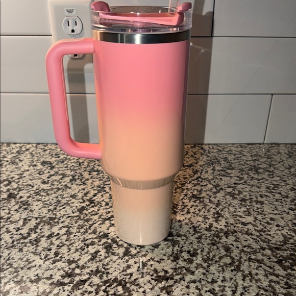 Stanley Pink and Cream Gradient Tumbler with Straw - Picture 3 of 3